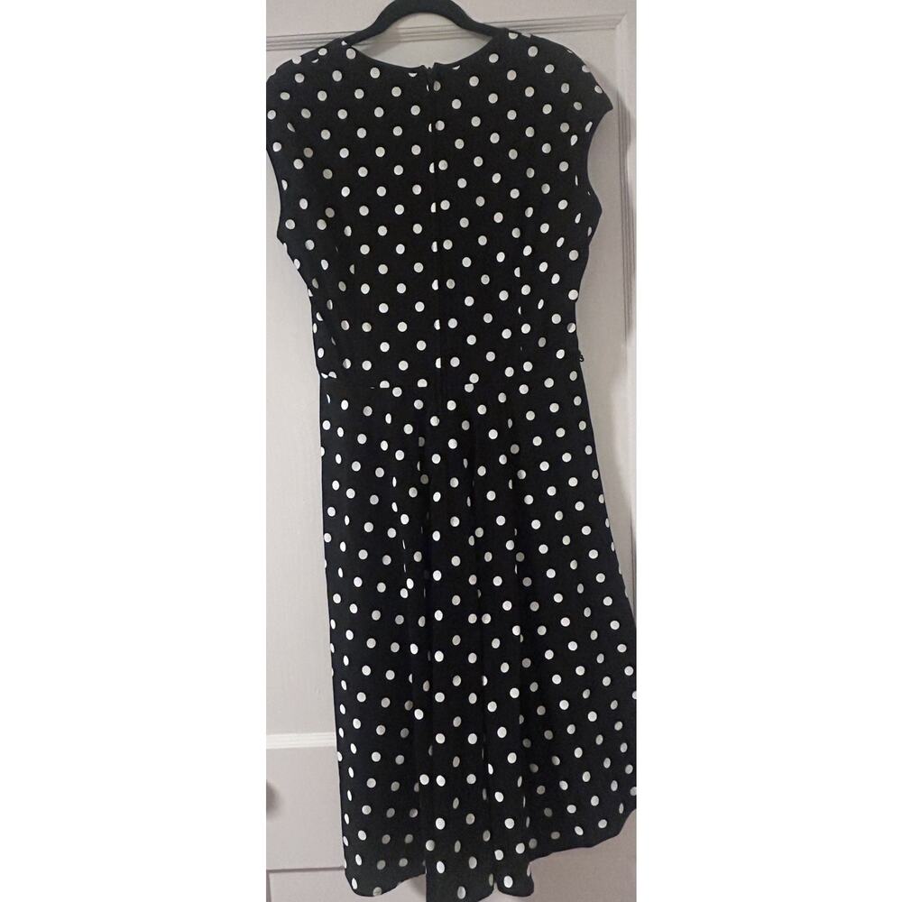Pinup Couture Vintage Style Retro Heidi Black Dress White Polka Dots 2X - Picture 7 of 8